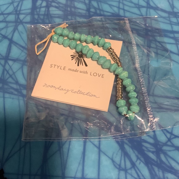 Noonday Safari Stack Bracelet, Aqua NWT - Picture 5 of 5